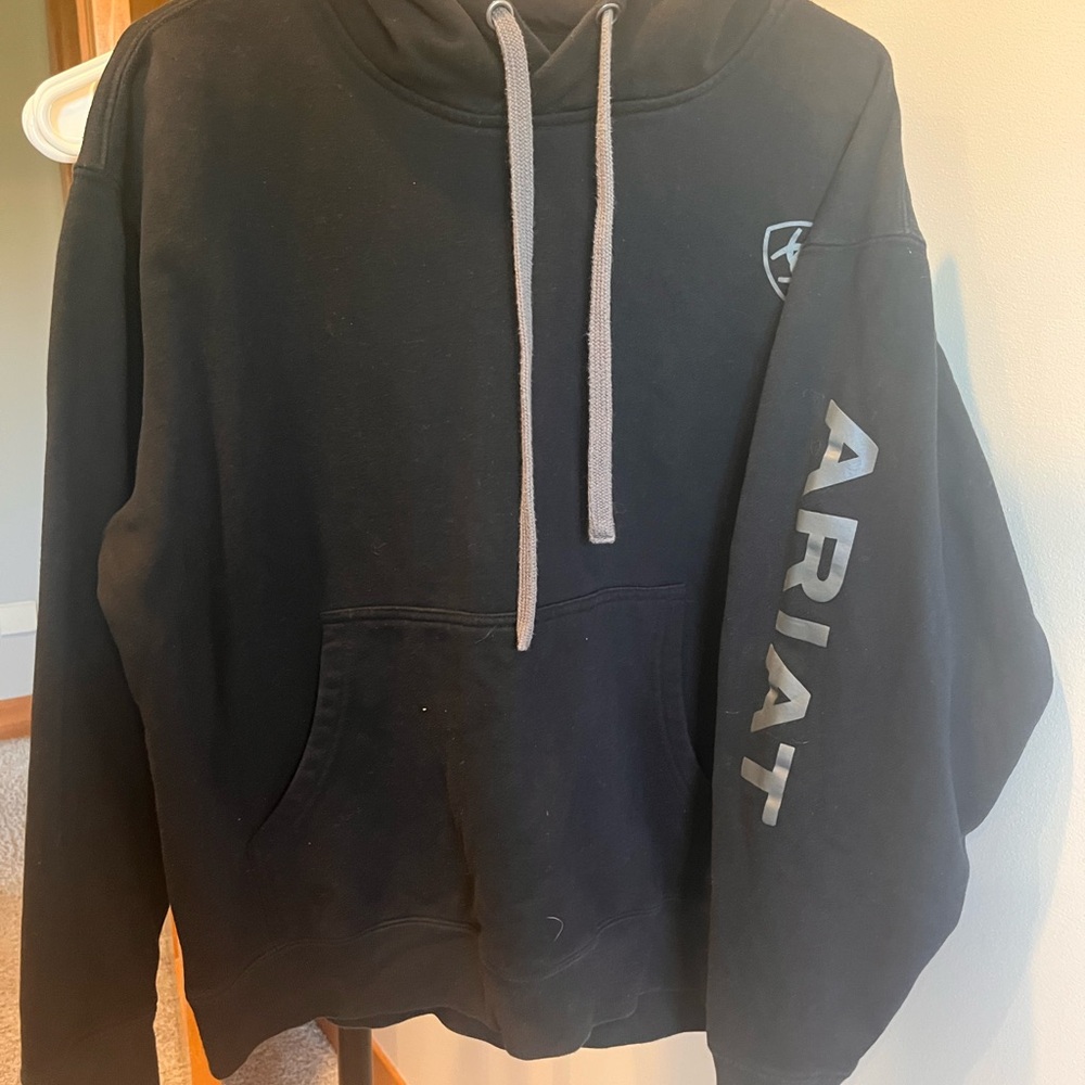 Ariat Black Hoodie with Gray Accents